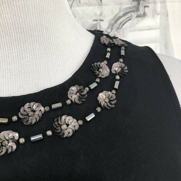 Zara Basic Size Small Black Sleeveless Blouse Shirt Tank Top Funeral Keyhole - Picture 3 of 9